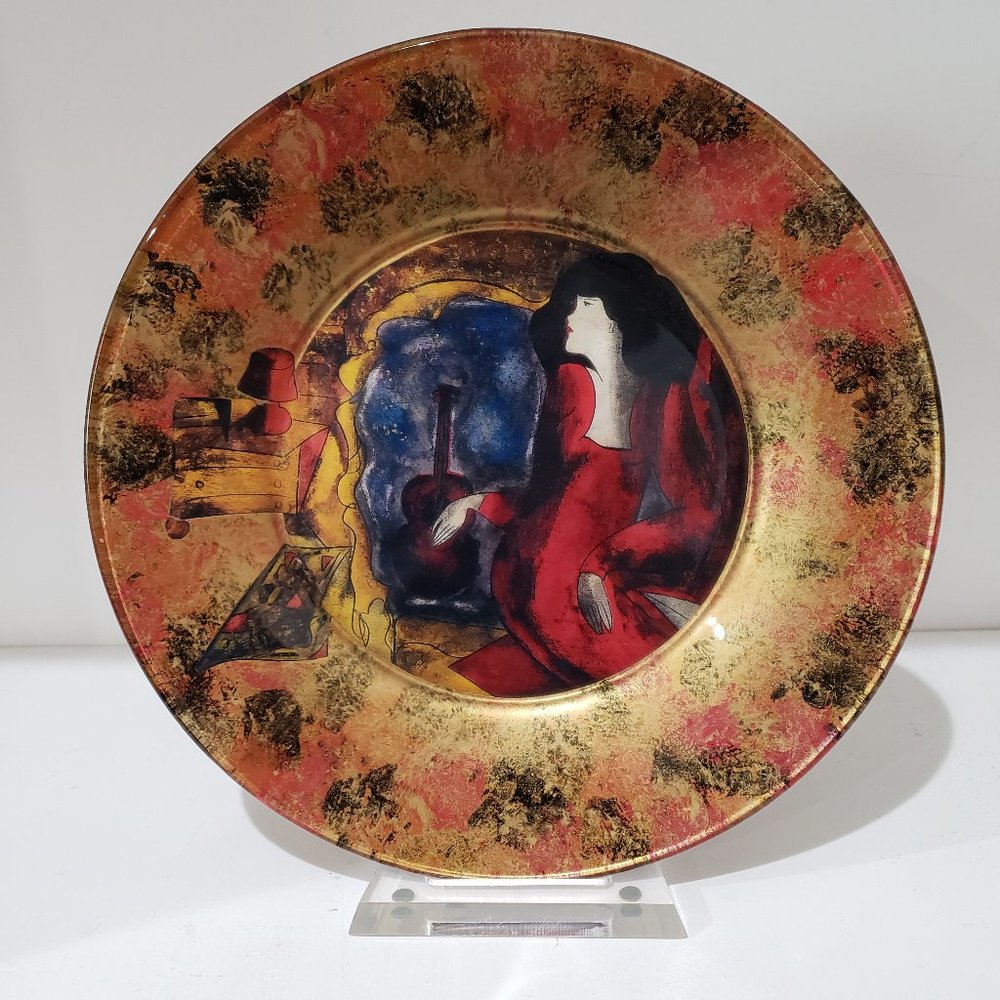 Artist Signed Original Boho Decorative Plate